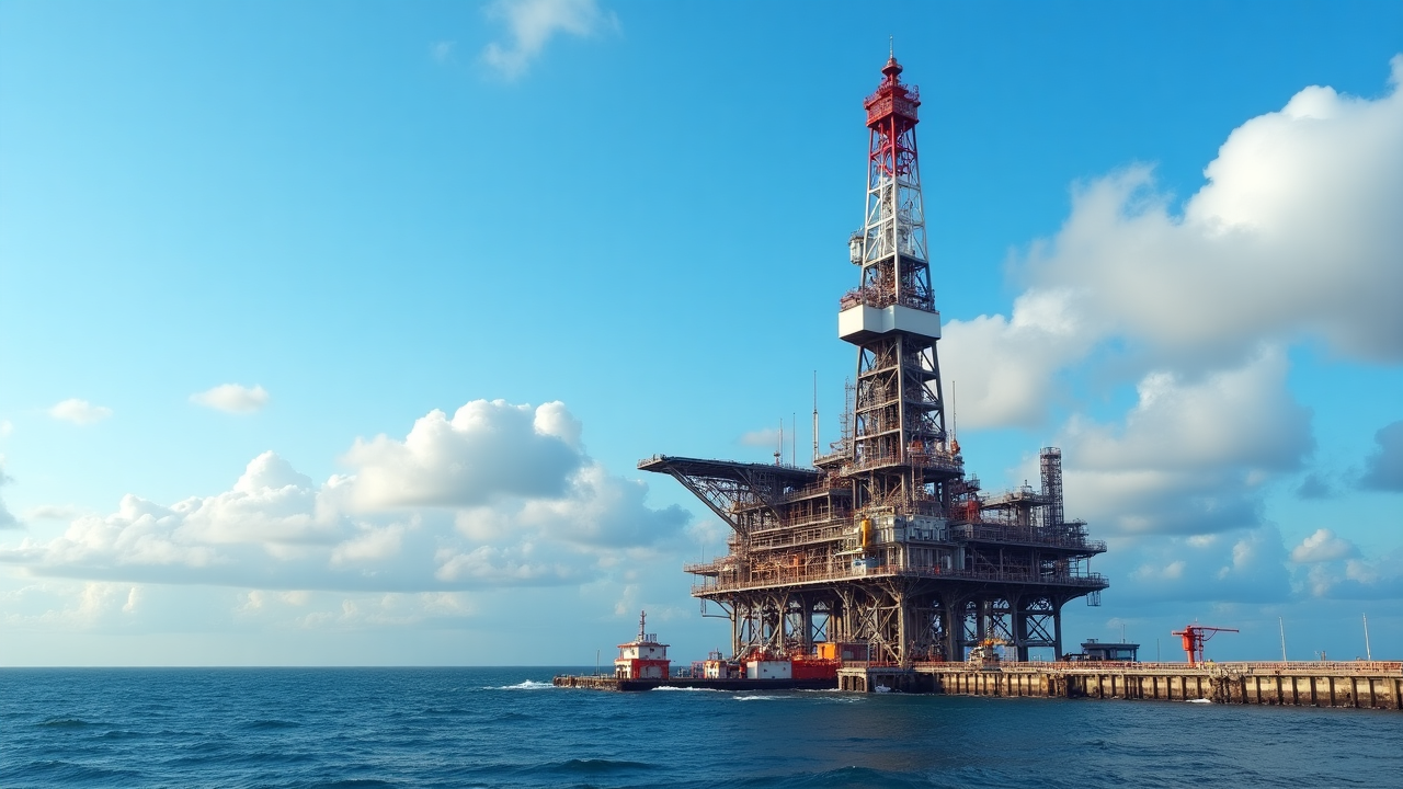 Infraestructura petrolera moderna con tecnología de punta